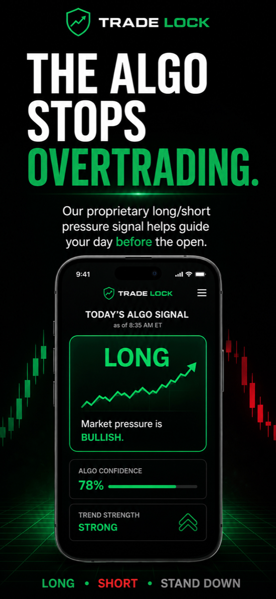 Trade Lock app declare long or short screen